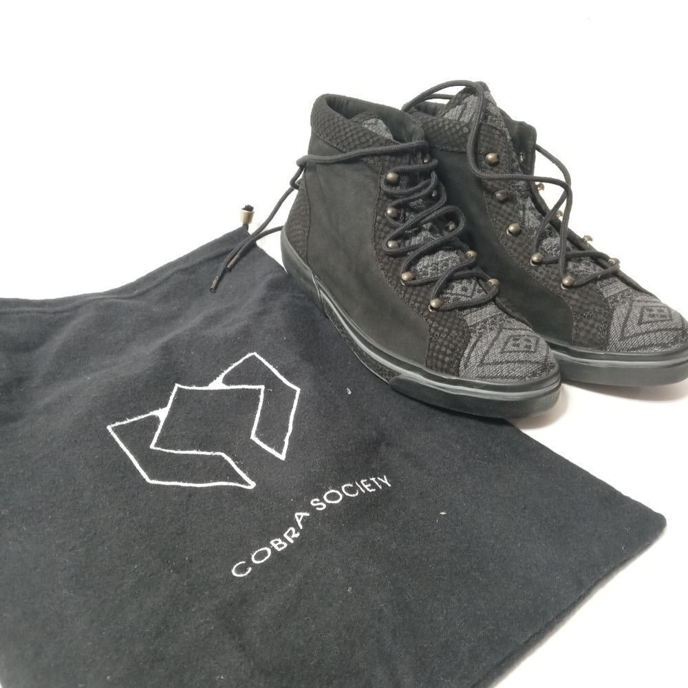 Cobra Society black suede sneakers size 37/7